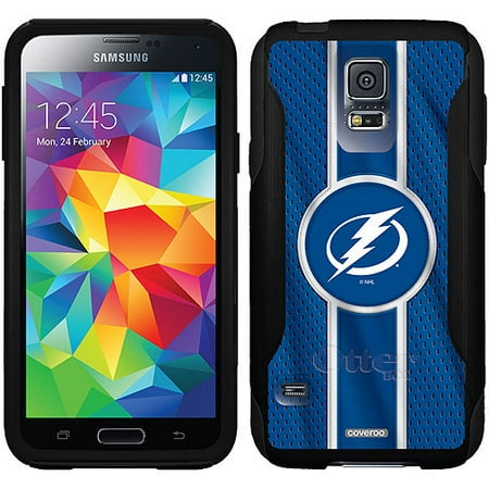 Tampa Lightning Jersey Stripe Design on OtterBox Commuter Series Case for Samsung Galaxy S5