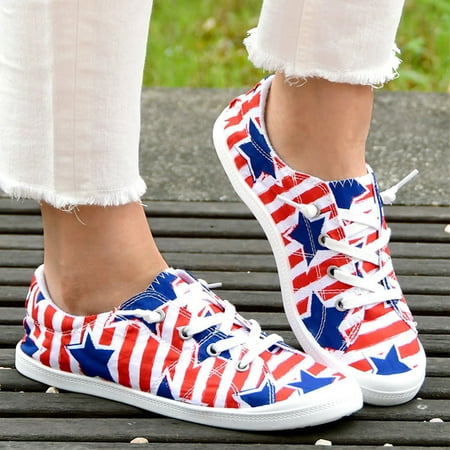 Hvyesh Women s Independence Day Sandals Front Lace-up Canvas Shoes Easy To Wear And Take Off Casual Shoes Size 5.5
Hvyesh Women s Independence Day Sandals Front Lace-up Canvas Shoes Easy To Wear And Take Off Casual Shoes Size 5.5