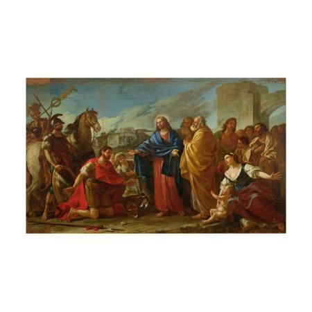 The Centurion Kneeling at the Feet of Christ Or, Jesus Healing the Son of an Officer, 1752 Print Wall Art By Joseph-marie, The Elder Vien