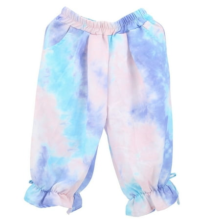 Girls Tie Dye Pants Elastic Waist Belt Hem Kids Tie Dye Sweatpants Loose For Daily Wear For All Season For Children For Outdoor Activity Light Blue 120cm
Girls Tie Dye Pants Elastic Waist Belt Hem Kids Tie Dye Sweatpants Loose For Daily Wear For All Season For Children For Outdoor Activity Light Blue 120cm