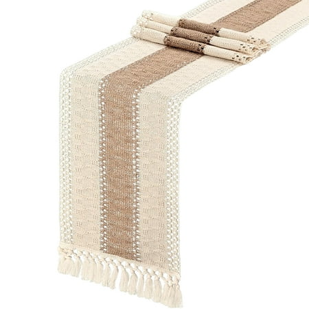 BESTHUA Macrame Table Runner | Cotton Linen Boho Table Runners | Coffee Beige Table Runner Rustic Farmhouse Style for Dining Coffee Table
BESTHUA Macrame Table Runner | Cotton Linen Boho Table Runners | Coffee Beige Table Runner Rustic Farmhouse Style for Dining Coffee Table
