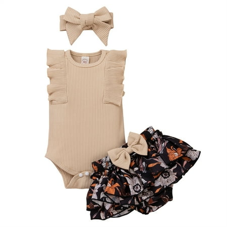 MAMOWEAR Baby Girl Outfits Summer Solid Short Sleeve Romper and Floral Tutu Dress Clothes for Newborn Baby Gift
MAMOWEAR Baby Girl Outfits Summer Solid Short Sleeve Romper and Floral Tutu Dress Clothes for Newborn Baby Gift