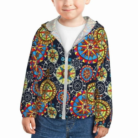 Ocsxa Colorful Compasses Print Kids Active Zipper Sun Protection Jacket Boys Girls Hooded Cooling Shirt-4 Years
Ocsxa Colorful Compasses Print Kids Active Zipper Sun Protection Jacket Boys Girls Hooded Cooling Shirt-4 Years