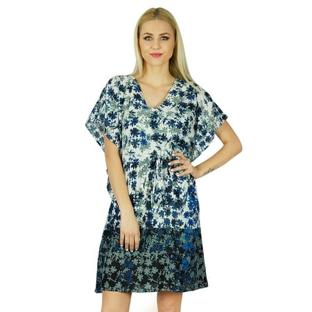 Bimba Women Short Cotton Kaftan Kimono Sleeve Coverup Summer Caftan