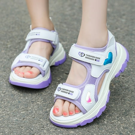 PEASKJP Toddler Girls Kids Open Toe Anti Slip Toddler Girls Platform Sandals Flat Sandal Purple 28
PEASKJP Toddler Girls Kids Open Toe Anti Slip Toddler Girls Platform Sandals Flat Sandal Purple 28