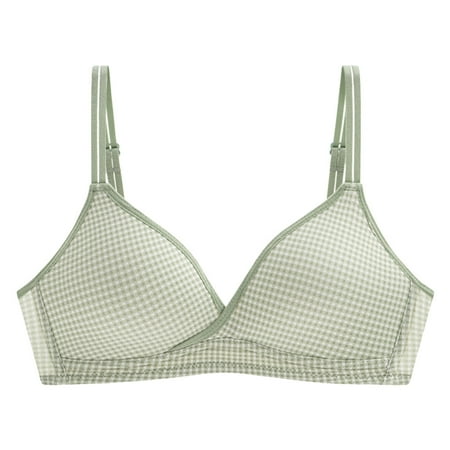 Bra Women Sexy Simple Lattice Plaid Adjustable Shoulder Strap Underwire Underwear Bra Cotton no underwire sports bra Green
Bra Women Sexy Simple Lattice Plaid Adjustable Shoulder Strap Underwire Underwear Bra Cotton no underwire sports bra Green