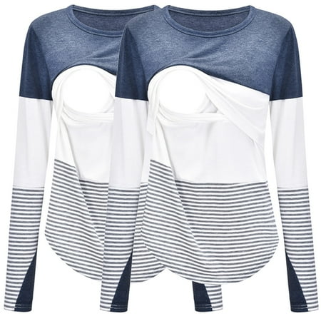koaiezne Womens Maternity Long Sleeve Crew Neck Striped Printed Nursed Tops T Shirt For Breastfeeding 2 Pack Camouflage Maternity Shirt Maternity Shirts plus Size
koaiezne Womens Maternity Long Sleeve Crew Neck Striped Printed Nursed Tops T Shirt For Breastfeeding 2 Pack Camouflage Maternity Shirt Maternity Shirts plus Size