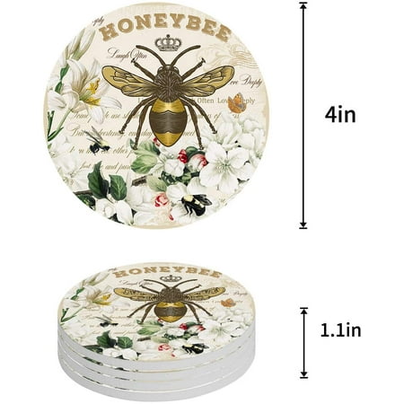 KXMDXA Dragonfly Retro Flower Set of 4 Round Coaster for Drinks Absorbent Ceramic Stone Coasters Cup Mat with Cork Base for Home Kitchen Room Coffee Table Bar Decor 
KXMDXA Dragonfly Retro Flower Set of 4 Round Coaster for Drinks Absorbent Ceramic Stone Coasters Cup Mat with Cork Base for Home Kitchen Room Coffee Table Bar Decor