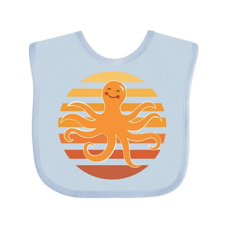 Inktastic Octopus Ocean Sunset Gift Baby Boy or Baby Girl Bib