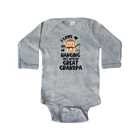 Inktastic Monkey I Love Hanging out with My Great Grandpa Gift Baby Boy or Baby Girl Long Sleeve Bodysuit
Inktastic Monkey I Love Hanging out with My Great Grandpa Gift Baby Boy or Baby Girl Long Sleeve Bodysuit