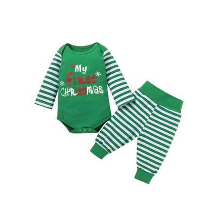 Toddler Kids Baby Girls Christmas Clothing Letter Print Long Sleeve Romper and Stripe Long Pants
Toddler Kids Baby Girls Christmas Clothing Letter Print Long Sleeve Romper and Stripe Long Pants
