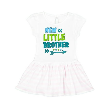 Inktastic New Little Brother with Arrow Gift Toddler Girl Dress