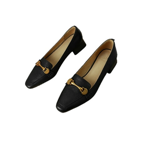 Lumento Ladies Dress Shoes Low Heel Heels Square Toe Pumps Casual Loafers Work Fashion Slip On Black 5.5
Lumento Ladies Dress Shoes Low Heel Heels Square Toe Pumps Casual Loafers Work Fashion Slip On Black 5.5