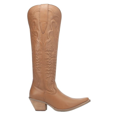 Dingo Womens Raisin Kane Snip Toe Casual Boots Over the Knee Mid Heel 2-3