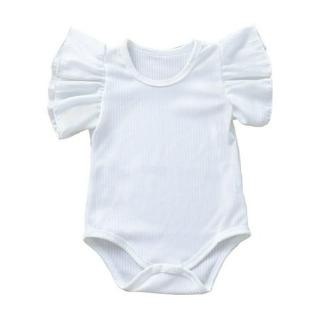 QWERTYU Newborn Infant Baby Toddler Short Sleeve Ruffle Bodysuit for Girl Boy Cotton 0-24M
QWERTYU Newborn Infant Baby Toddler Short Sleeve Ruffle Bodysuit for Girl Boy Cotton 0-24M