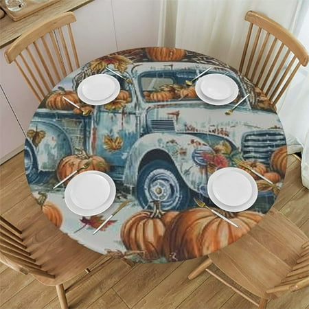Tllo0ord Thanksgiving Trucks Fall Round Tablecloths Table Covers with Elastic Polyester Fitted Tablecloth Circular Table Cover for Indoor Outdoor Picnic Party Fit Table 38-42
Tllo0ord Thanksgiving Trucks Fall Round Tablecloths Table Covers with Elastic Polyester Fitted Tablecloth Circular Table Cover for Indoor Outdoor Picnic Party Fit Table 38-42