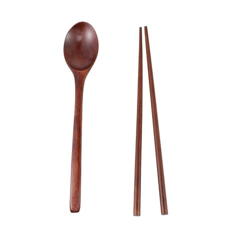 1 Set of Wooden Chopsticks and Spoons Handmade Japanese Style Tableware (Deep Color)
1 Set of Wooden Chopsticks and Spoons Handmade Japanese Style Tableware (Deep Color)