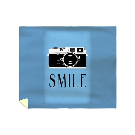Smile - Camera - Lantern Press Artwork (88x104 King Microfiber Duvet Cover)