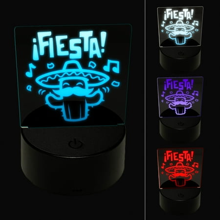 Fiesta Party Cactus with Sombrero LED Night Light Sign 3D Illusion Desk Nightstand Lamp
Fiesta Party Cactus with Sombrero LED Night Light Sign 3D Illusion Desk Nightstand Lamp