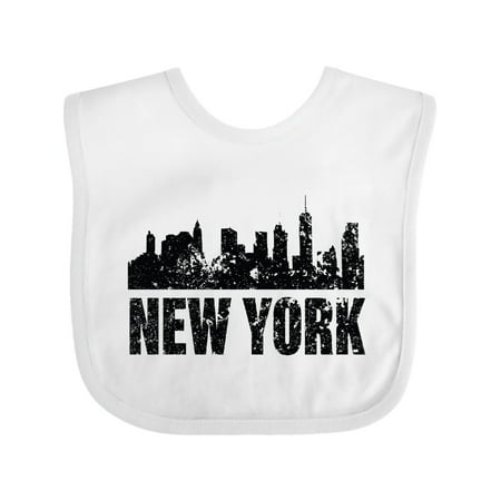 Inktastic New York Skyline Grunge Gift Baby Boy or Baby Girl Bib
