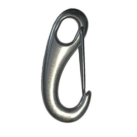 Stainless Steel 316 Spring Gate Snap Hook Clip 2 3/4 Marine Grade Lobster Claw