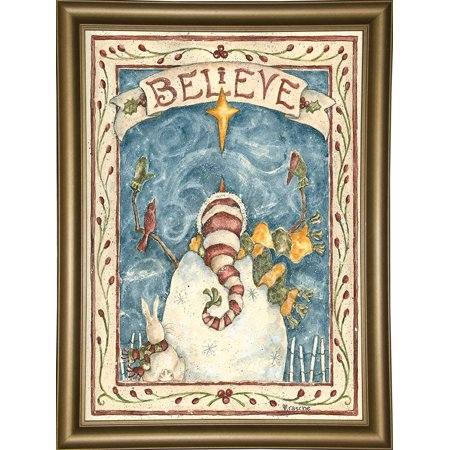 Believe-SHERAS62686 Print 11.75"x8.5" by Shelly Rasche in a Bistro Gold