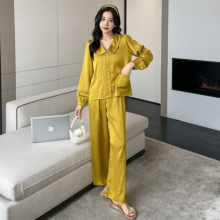 DanceeMangoo Women Sleepwear Autumn Winter Pajamas Set for Women Fake Silk Sweet Pijama Set Girl Nightgown Loose Waist Long Pant Silk Pajamas
DanceeMangoo Women Sleepwear Autumn Winter Pajamas Set for Women Fake Silk Sweet Pijama Set Girl Nightgown Loose Waist Long Pant Silk Pajamas