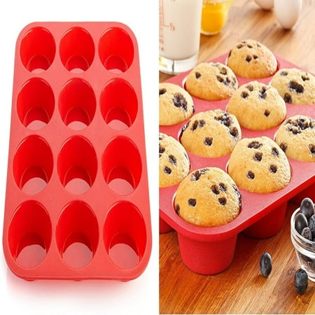 12 Cup Silicon Muffin Tray | 12 Cavity Cup Cake Tray Baking Pan Mold | Red Round (3 cm Depth / 6 cm Diameter)(Red)
12 Cup Silicon Muffin Tray | 12 Cavity Cup Cake Tray Baking Pan Mold | Red Round (3 cm Depth / 6 cm Diameter)(Red)