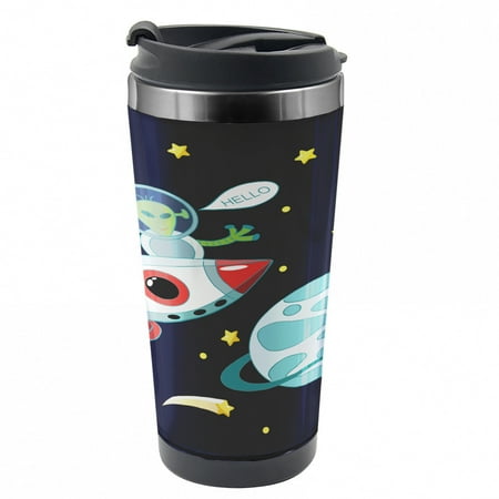 Alien Travel Mug Extraterrestrial Being Hello Steel Thermal Cup 16 oz by Ambesonne
Alien Travel Mug Extraterrestrial Being Hello Steel Thermal Cup 16 oz by Ambesonne
