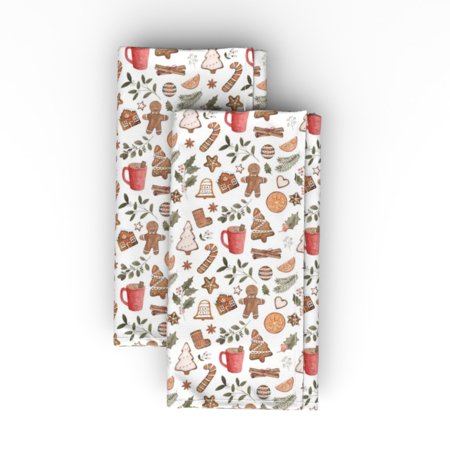 Cotton Sateen Dinner Napkins (Set of 2) - Gingerbread Party White Holiday Christmas Food Xmas Holidays Baking Gender Neutral Print Cloth Dinner Napkins by Spoonflower
Cotton Sateen Dinner Napkins (Set of 2) - Gingerbread Party White Holiday Christmas Food Xmas Holidays Baking Gender Neutral Print Cloth Dinner Napkins by Spoonflower