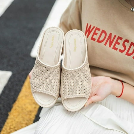 Sandals and slippers women‘s summer wedge thick-soled fashion outer wear beach shoes mesh hollow female slippers
Sandals and slippers women‘s summer wedge thick-soled fashion outer wear beach shoes mesh hollow female slippers
