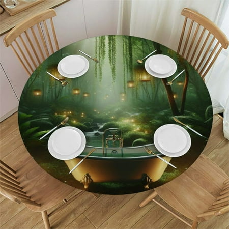 Palnkart Enchanting Forest Bath Round Table Cover Stain Resistant Washable Indoor Outdoor Tablecloth Kitchen Dining Wedding Parties 100% Polyester Fiber 46-50
Palnkart Enchanting Forest Bath Round Table Cover Stain Resistant Washable Indoor Outdoor Tablecloth Kitchen Dining Wedding Parties 100% Polyester Fiber 46-50