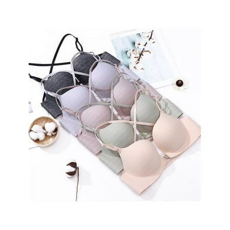 MarinaVida Women Front Buckle Bra Thin Back Cross One-piece Underwear No Traces
MarinaVida Women Front Buckle Bra Thin Back Cross One-piece Underwear No Traces