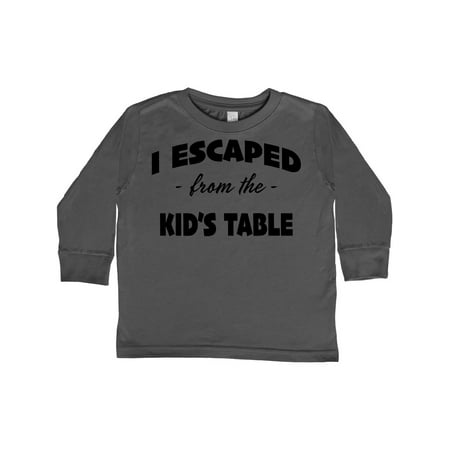 Inktastic I Escaped from the Kid s Table in Black Text Gift Toddler Boy or Toddler Girl Long Sleeve T-Shirt
Inktastic I Escaped from the Kid s Table in Black Text Gift Toddler Boy or Toddler Girl Long Sleeve T-Shirt