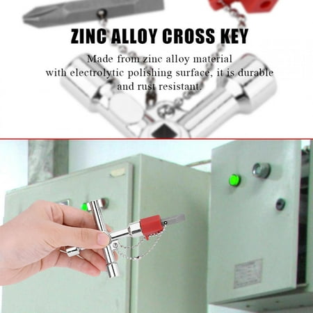 Zaqw Zinc Alloy Key 4 Way Multi-functional Universal Key with Bit Zinc Alloy Plumbers Electricians Tools Valve Key
Zaqw Zinc Alloy Key 4 Way Multi-functional Universal Key with Bit Zinc Alloy Plumbers Electricians Tools Valve Key