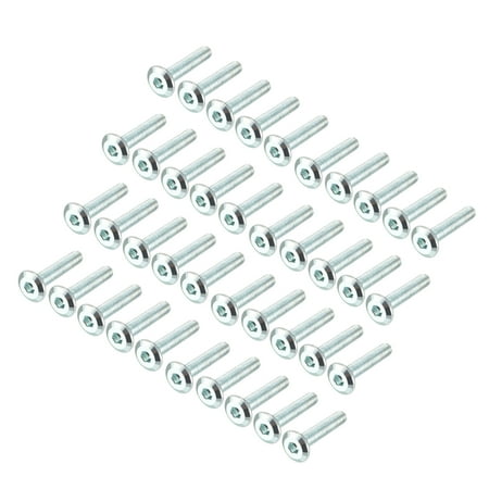 Uxcell M6x30mm Hex Screw Bolts Carbon Steel Zinc Plated 40 Pack