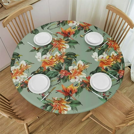 SHERONV Flowers Leaves Illusionism Round Table Cover Stain Resistant Washable Indoor Outdoor Tablecloth Kitchen Dining Wedding Parties Waterproof Fabric 100% Polyester 31-35
SHERONV Flowers Leaves Illusionism Round Table Cover Stain Resistant Washable Indoor Outdoor Tablecloth Kitchen Dining Wedding Parties Waterproof Fabric 100% Polyester 31-35