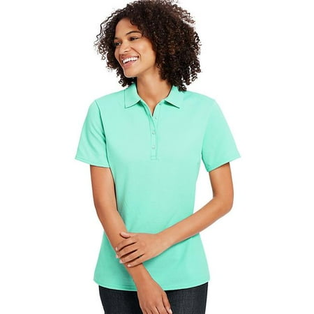 00 Womens X Temp with Fresh IQ Pique Polo Shirt, Clean Mint - Extra Large