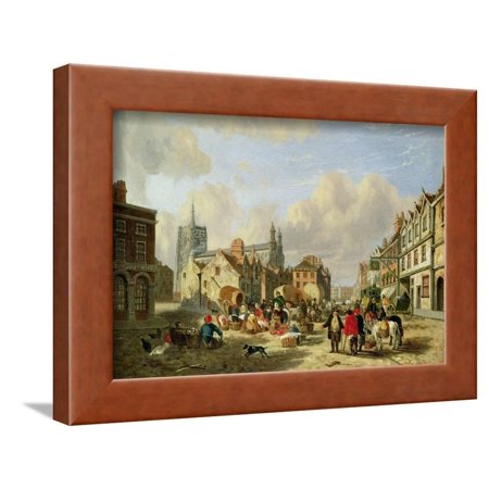 The Haymarket, Norwich, 1825 (Oil on Panel) Framed Print Wall Art By David Hodgson