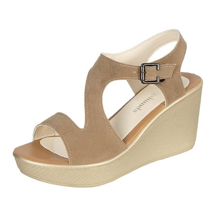 sandals for Women Women Wedge Buckle Sandals Thick Sole Sandals Fashion Versatile Fish Mouth Breathable Wedge Slippers Sandals Linen Dress Sandals for Women Khaki
sandals for Women Women Wedge Buckle Sandals Thick Sole Sandals Fashion Versatile Fish Mouth Breathable Wedge Slippers Sandals Linen Dress Sandals for Women Khaki