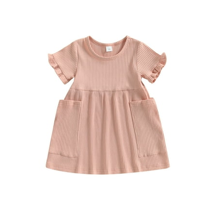 GXFC Toddler Baby Girl Summer Dresses Solid Color Pockets Casual A-Lined Dress 12M-4T
GXFC Toddler Baby Girl Summer Dresses Solid Color Pockets Casual A-Lined Dress 12M-4T