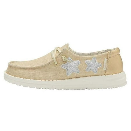 Hey Dude 130129106-10 Unisex Wendy Youth Shoes Star Gold - Size 10