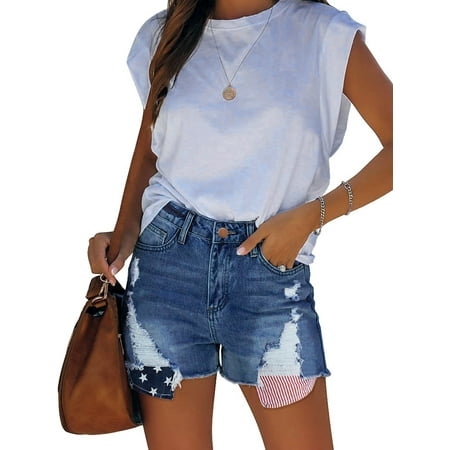Gergngdo Independence Day Women s Denim Shorts Casual Patchwork Star and Stripe Patterns Ripped Jeans
Gergngdo Independence Day Women s Denim Shorts Casual Patchwork Star and Stripe Patterns Ripped Jeans