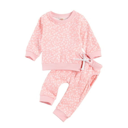 Qtinghua Infant Baby Girls Clothes Flower Print Long Sleeve T-shirt Top+Pants 2Pcs Fall Winter Outfits Pink 0-6 Months
Qtinghua Infant Baby Girls Clothes Flower Print Long Sleeve T-shirt Top+Pants 2Pcs Fall Winter Outfits Pink 0-6 Months