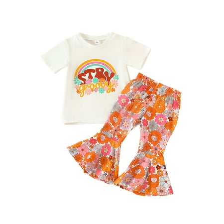 Bagilaanoe 2pcs Toddler Baby Girl Long Pants Set Short Sleeve Letters Print T-Shirts Tops + Floral Flare Trousers 12M 18M 24M 3T 4T 5T Kids Casual Outfits
Bagilaanoe 2pcs Toddler Baby Girl Long Pants Set Short Sleeve Letters Print T-Shirts Tops + Floral Flare Trousers 12M 18M 24M 3T 4T 5T Kids Casual Outfits