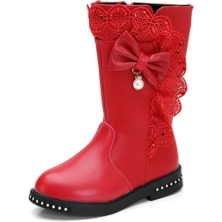 Girl s Waterproof Lace Bowknot Side Zipper Fur Lined Tall Winter Boots (Toddler/Little Kid/Big Kid)
Girl s Waterproof Lace Bowknot Side Zipper Fur Lined Tall Winter Boots (Toddler/Little Kid/Big Kid)