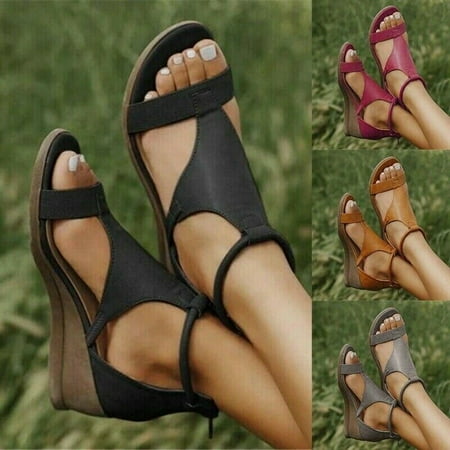 YIJIARAN Summer Women T-Thong Ankle Strap Wedge Sandals Lady Faux Leather Gladiator Shoes
YIJIARAN Summer Women T-Thong Ankle Strap Wedge Sandals Lady Faux Leather Gladiator Shoes