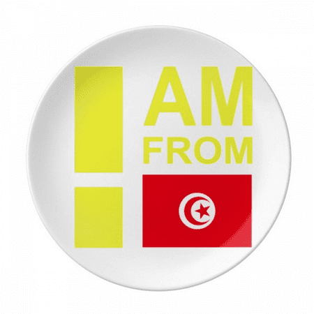 I Am From Tunisia Plate Decorative Porcelain Salver Tableware Dinner Dish