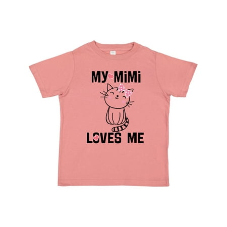 Inktastic Mimi Loves Me Grandchild Girls Gift Toddler Toddler Girl T-Shirt