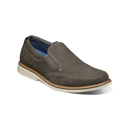 Nunn Bush Otto Moc Toe Slip On Walking Shoes Leather Gray 84963-020